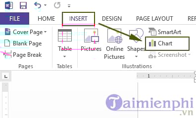 The most detailed instructions on drawing, creating, and inserting charts in Word 2013 Picture 1