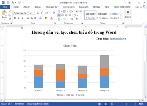 The most detailed instructions on drawing, creating, and inserting charts in Word 2013 Picture 4