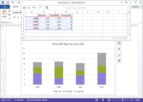 The most detailed instructions on drawing, creating, and inserting charts in Word 2013 Picture 5