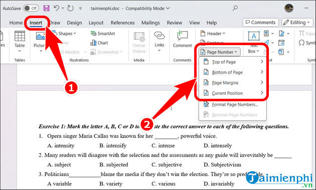 The most effective way to number pages in Word 365 as desired Picture 9