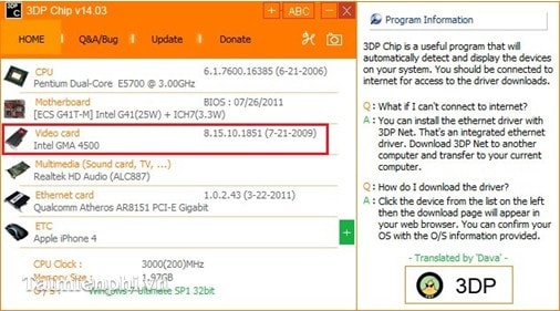 The most standard way to update drivers using 3DP Chip for computers Picture 2
