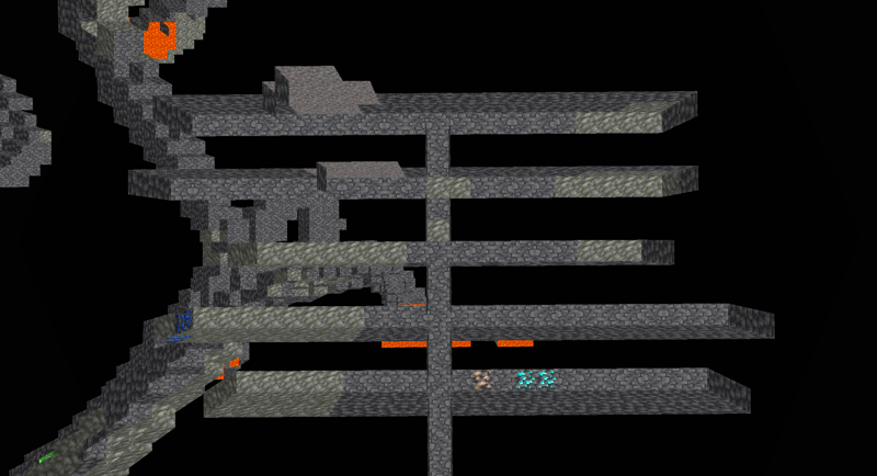 The ideal depth for finding Diamonds in Minecraft. Picture 3