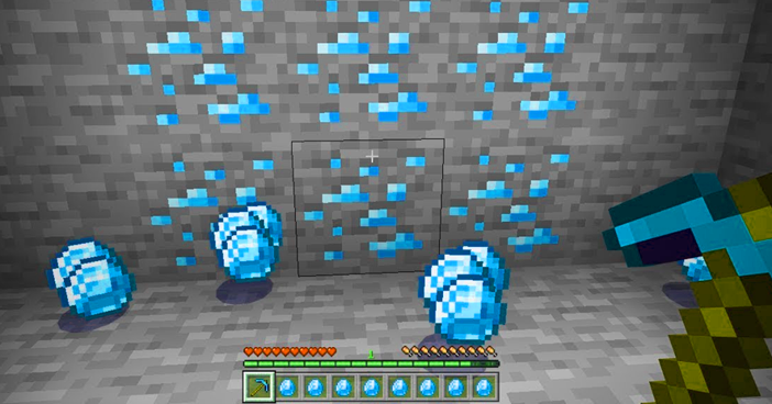 The ideal depth for finding Diamonds in Minecraft. Picture 4