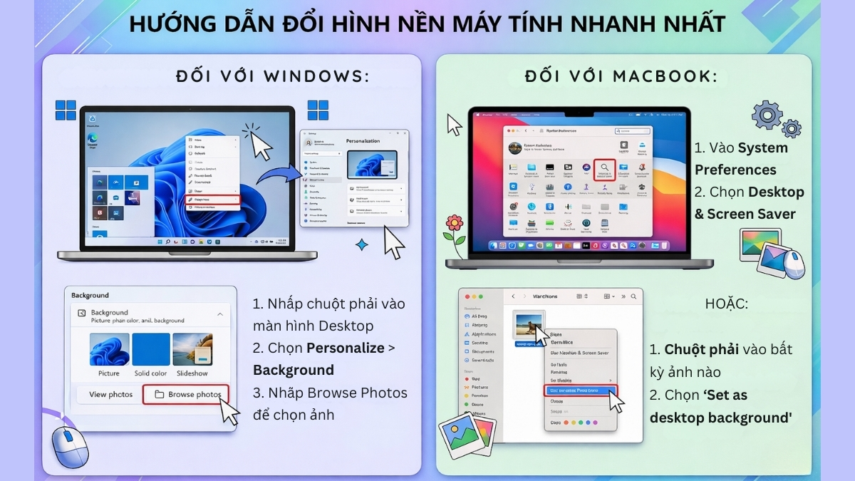 Picture 1 of The quickest way to change your Windows or MacBook desktop wallpaper to a high-resolution image.