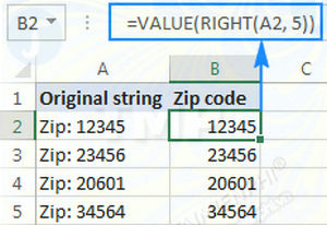 Picture 10 of The RIGHT function in Excel: syntax and illustrative examples.