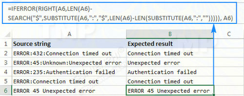 Picture 8 of The RIGHT function in Excel: syntax and illustrative examples.