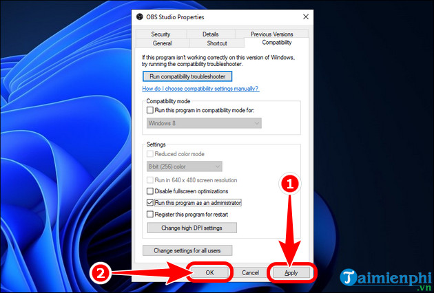 Picture 3 of The simplest and most effective way to fix the OBS Studio recording error on Windows 11.