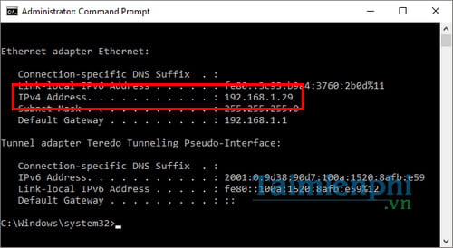 The simplest way to check IP address on computer, check IP in LAN Picture 17
