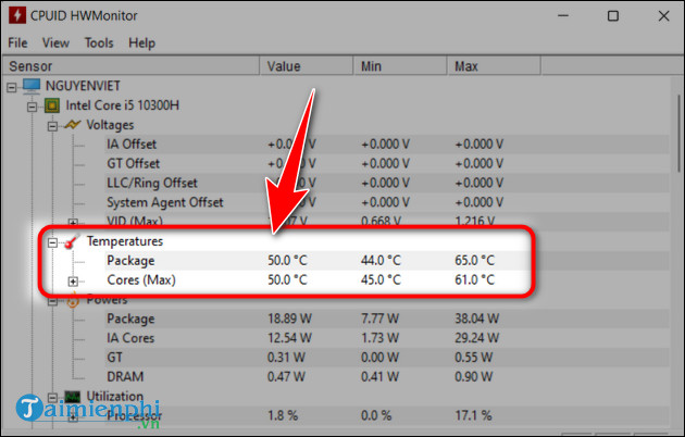 Picture 3 of The simplest way to check your computer's operating temperature.