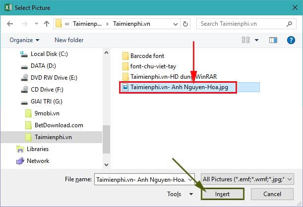 The simplest way to insert images into the Comment box in Excel Picture 8