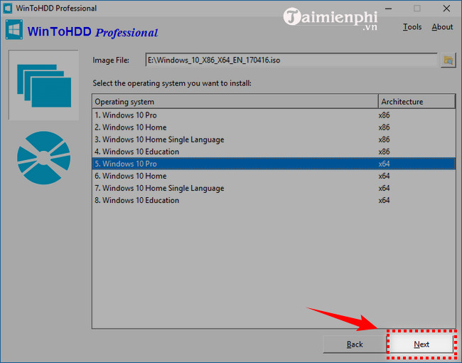 The simplest way to install Windows using WinToHDD without a disk or USB Picture 3