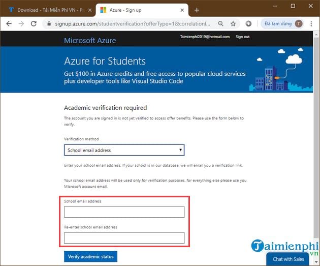 Picture 4 of The simplest way to sign up for Azure.