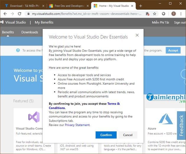 Picture 7 of The simplest way to sign up for Azure.