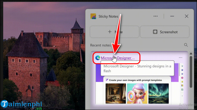 The simplest way to take a screenshot of your computer screen with Sticky Notes Picture 3