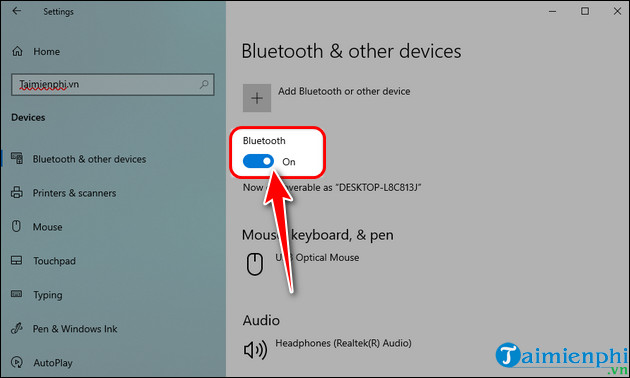 The simplest way to turn Bluetooth on and off on Windows 10 Picture 4