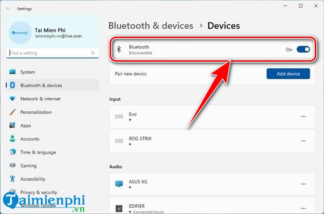 The simplest way to turn Bluetooth on and off on Windows 11 Picture 15