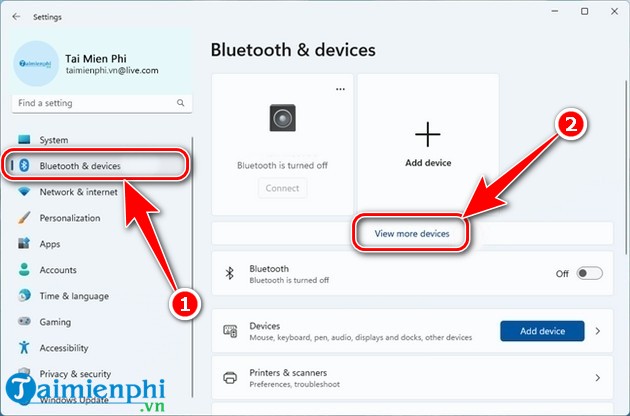 The simplest way to turn Bluetooth on and off on Windows 11 Picture 2