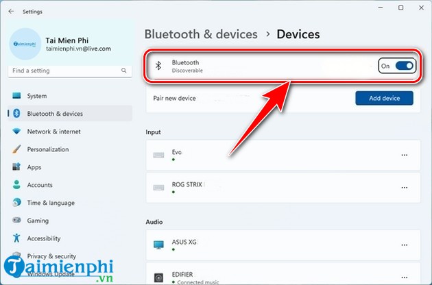 The simplest way to turn Bluetooth on and off on Windows 11 Picture 9