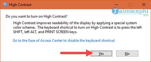 The simplest way to turn on and off High Contrast on Windows 10 Picture 1
