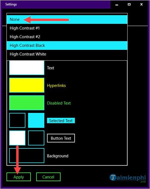 The simplest way to turn on and off High Contrast on Windows 10 Picture 5
