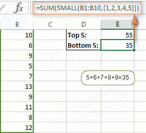 Picture 9 of The SUMIF function in Excel: How to calculate the sum based on a given condition.
