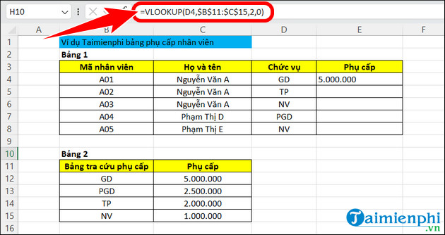 Picture 6 of The VLOOKUP function in Excel: formulas and usage.