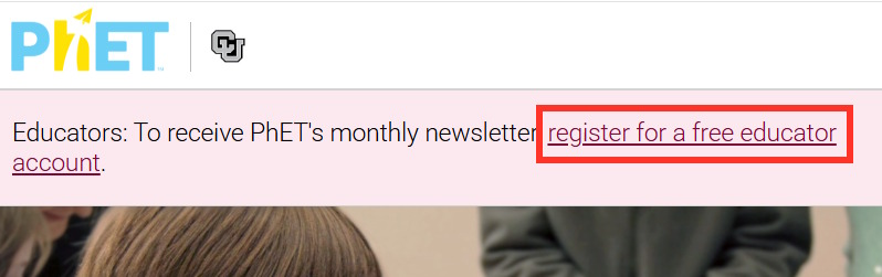 The website features hundreds of simulated experiments for teachers. Picture 1