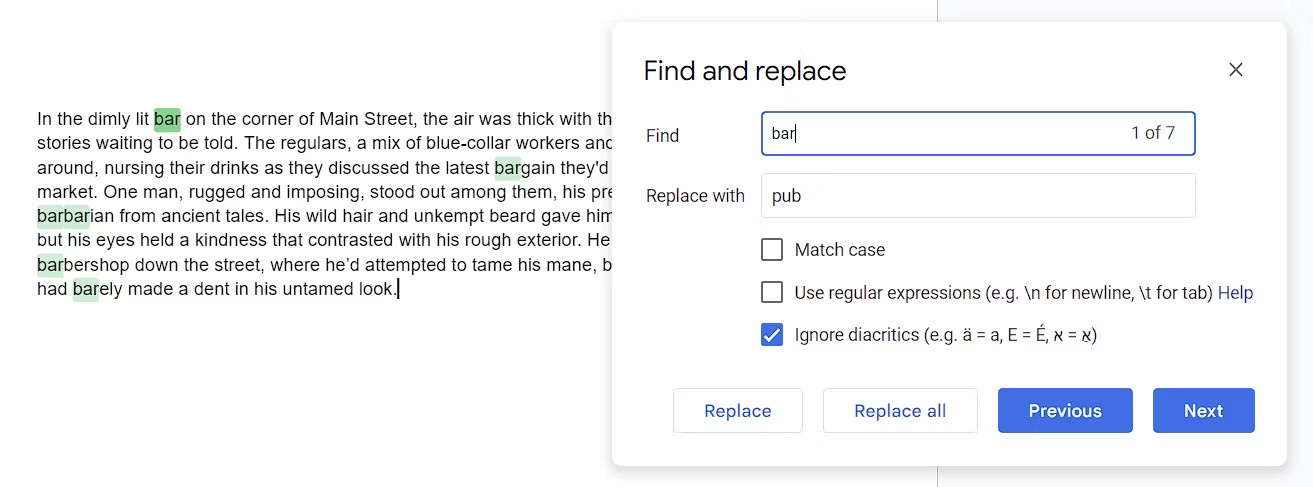 This hidden feature of Google Docs makes Find & Replace much more powerful Picture 2