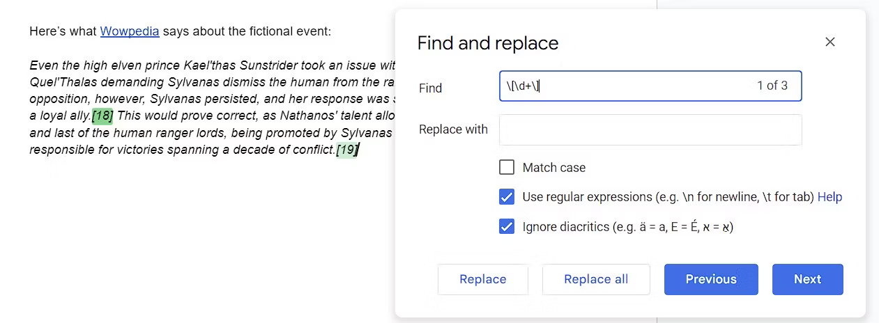 This hidden feature of Google Docs makes Find & Replace much more powerful Picture 5