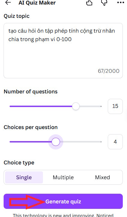 This is how to create multiple-choice question slides in Canva. Picture 5