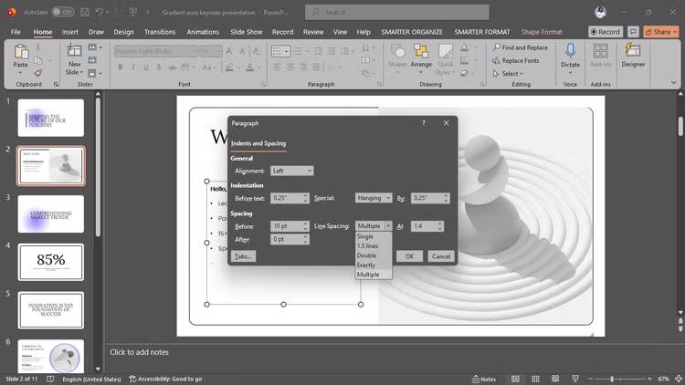 This is the most common mistake that makes most presentations look unprofessional! Picture 7