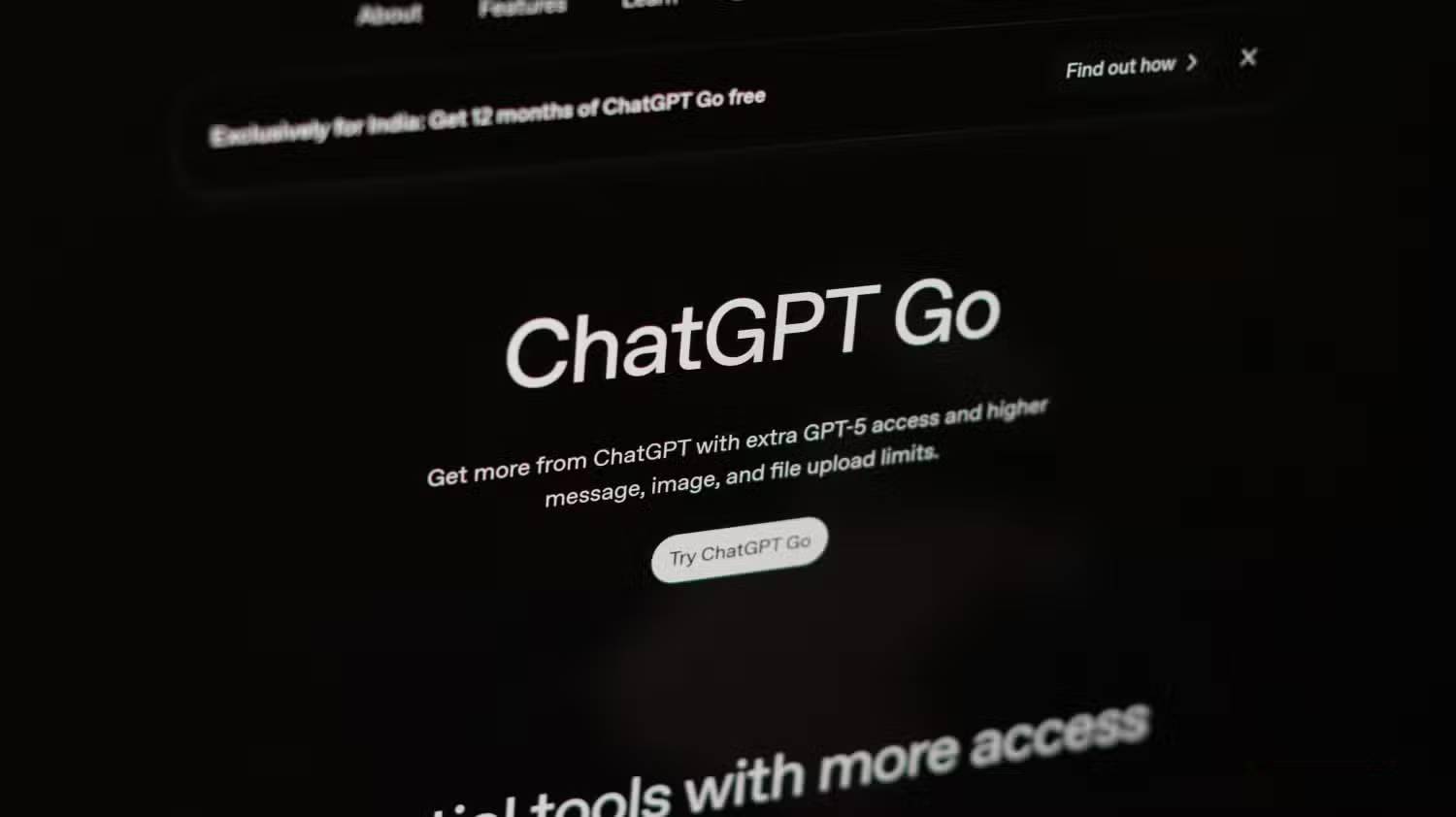 This is what you actually get with the cheapest subscription plan: ChatGPT Go! Picture 2