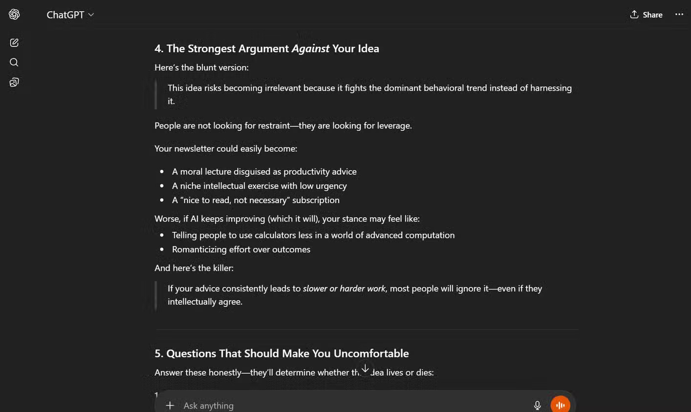 This Prompt ChatGPT will expose the weaknesses in any idea! Picture 4