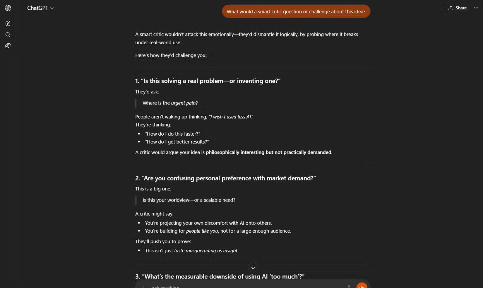 This Prompt ChatGPT will expose the weaknesses in any idea! Picture 8