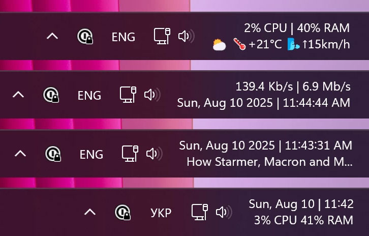 This Windows 11 mod lets you have tons of useful information on your taskbar Picture 1
