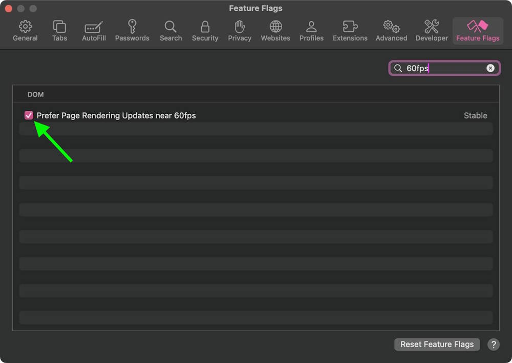 Tips for smoother Safari browsing at 120Hz Picture 9