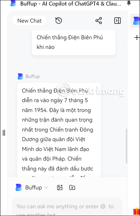 Tips for chatting with thousands of AI chatbots on Buffup.AI Picture 4