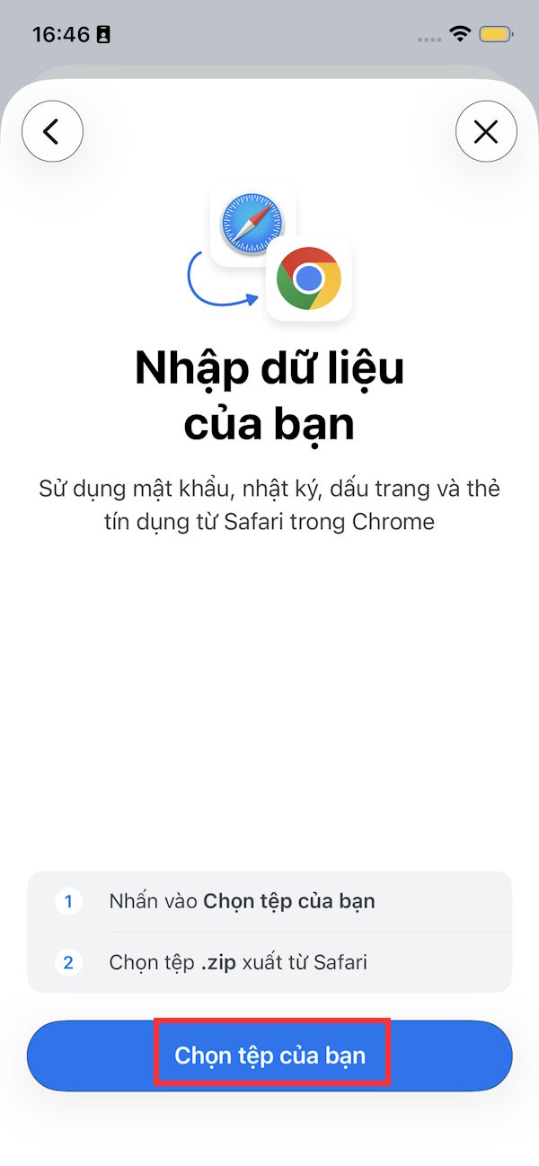 Tips for importing passwords and bookmarks from Safari to Chrome extremely quickly. Picture 10