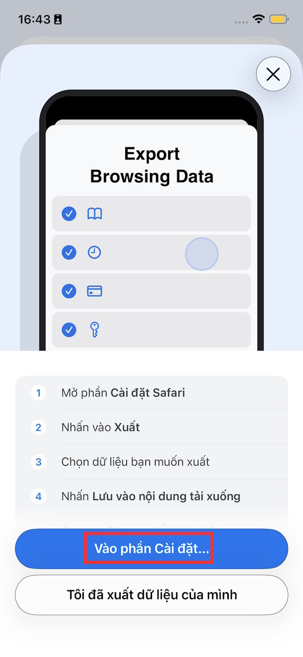 Tips for importing passwords and bookmarks from Safari to Chrome extremely quickly. Picture 5