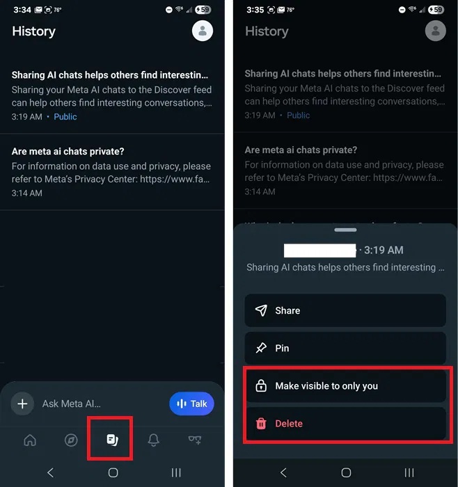 Tips for keeping Meta AI conversations private Picture 3