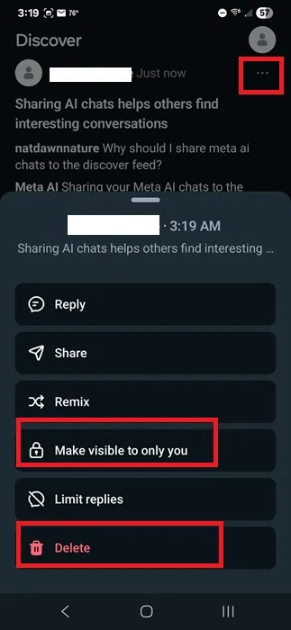 Tips for keeping Meta AI conversations private Picture 4