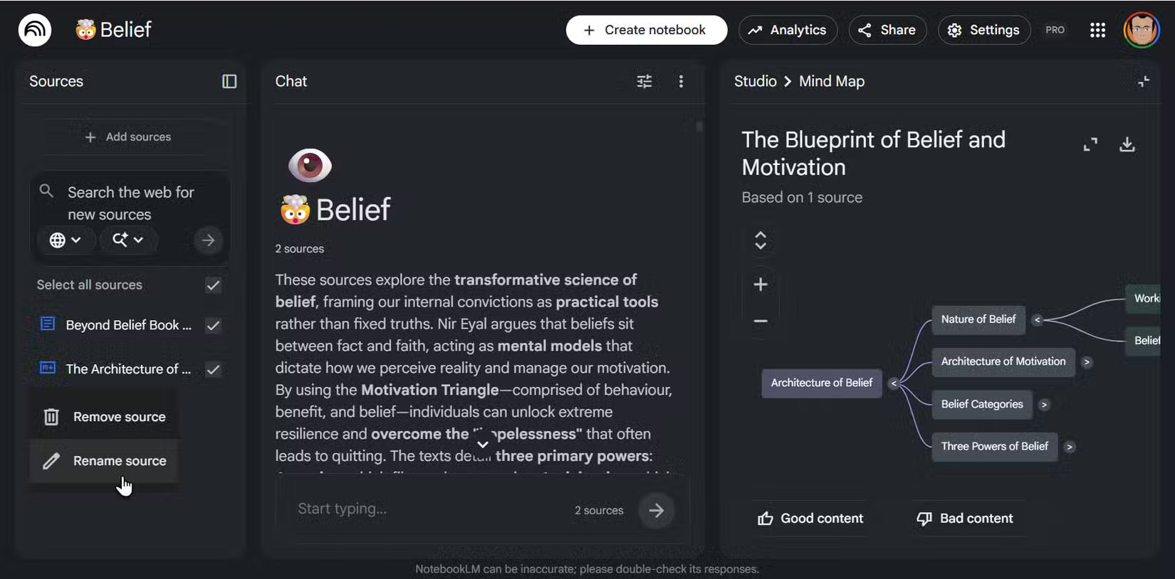 Tips for using NotebookLM's mind mapping tool. Picture 1