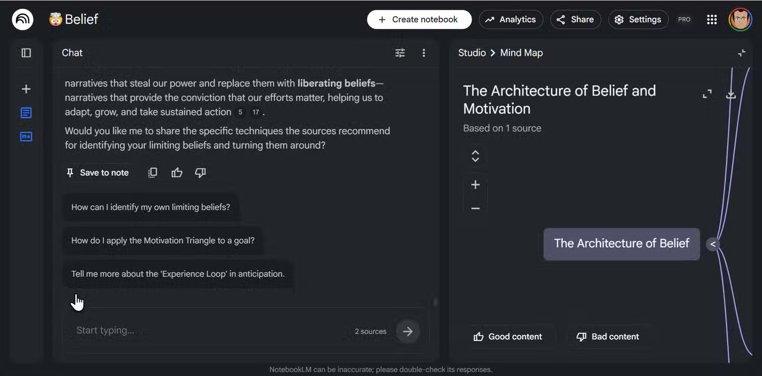 Tips for using NotebookLM's mind mapping tool. Picture 5