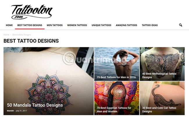 Picture 12 of Top 15 websites with many beautiful tattoo designs.