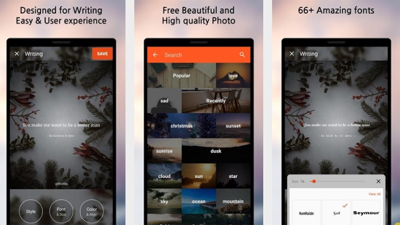 Top 16 apps for writing beautiful letters, inserting letters into photos on your phone Picture 10