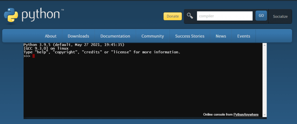 TOP 6 websites that support online Python programming compilation Picture 2