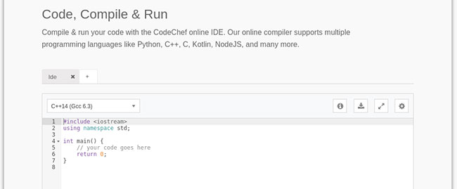 TOP 9 websites that support online C/C++ programming compilation Picture 8