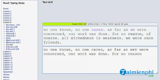Picture 13 of Top websites for practicing 10-finger typing and improving keyboard speed.