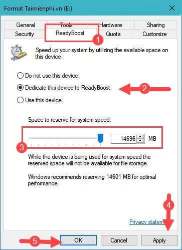 Picture 8 of Transforming a USB drive into RAM for Windows 10 can make your computer run faster.
