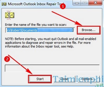 Picture 3 of Troubleshooting connection issues in Outlook, preventing emails from being sent or received.